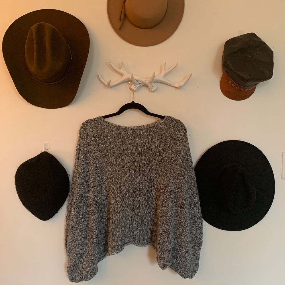 Knit poncho